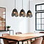 Design hanglamp Brussels 3-lichts in zwart