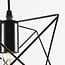 Industriële hanglamp Star 3-lichts in zwart metaal