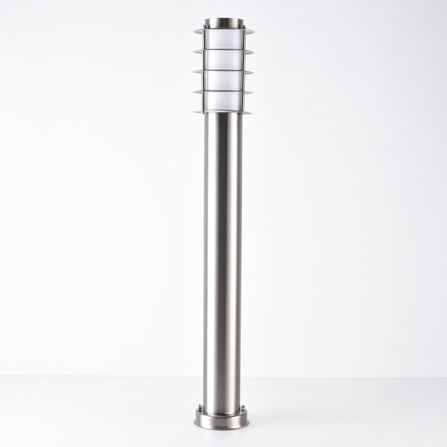 Lampada da terra per esterni in acciaio inox Silvio - 80 cm
