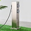 Colonnina da giardino in acciaio inox con presa di corrente - Fabrizio