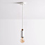 Lampada a sospensione di design Vienna - cemento bianco con decorazione oro rosa