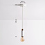 Lampada a sospensione di design Vienna - cemento bianco con decorazione oro rosa