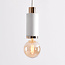 Lampada a sospensione di design Vienna - cemento bianco con decorazione oro rosa
