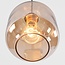 Lampada a sospensione di design Venice - vetro ambrato con oro