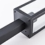 Lampada da esterno industriale nera in acciaio inox Alessio con vetro - 80 cm