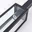 Lampada da esterno industriale nera in acciaio inox Alessio con vetro - 80 cm