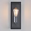 Buitenwandlamp Filippo - zwart RVS met glas