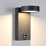 Applique da esterno Luca con sensore di movimento - antracite e LED integrato