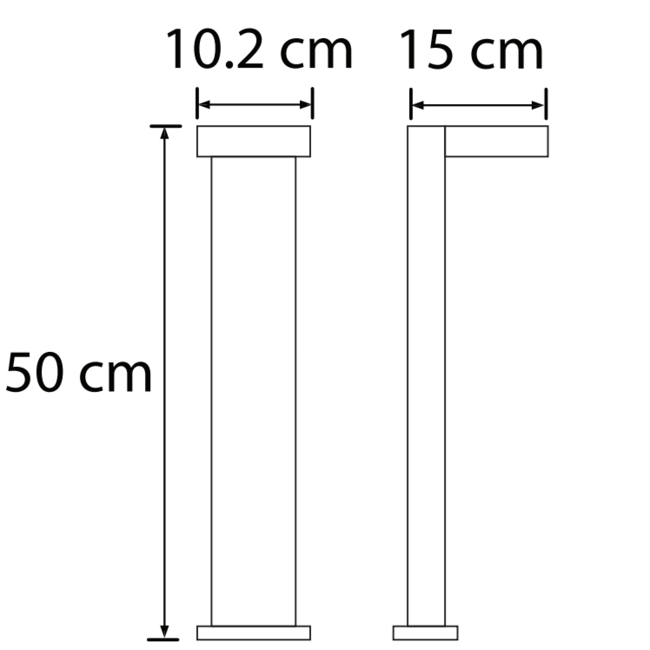Staande buitenlamp Lucas - 50 cm antraciet met geïntegreerde LED