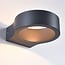 Ronde buitenwandlamp Leo - zwart met geïntegreerde LED