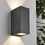 Moderne vierkante buitenwandlamp Dutchman - zwart