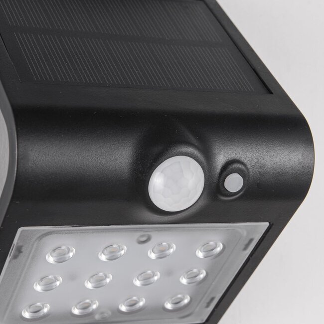 Solar wandlamp Alien 1,5W met sensor - zwart