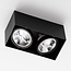 Faretto a superficie AR111 a 2 luci Brooklyn - nero