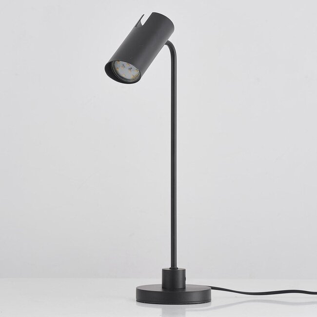 Lampada da tavolo Kingston, nero opaco