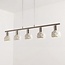 Moderna lampada a sospensione Alabaster a 5 punti luce in bianco
