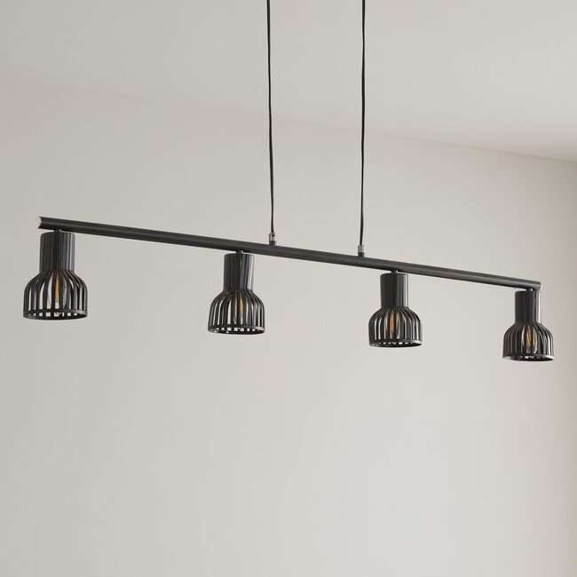 Lampada a sospensione industriale Xavier in nero