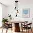 Lampada a sospensione industriale Hailey a 3 punti luce in nero