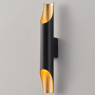 Applique Madison, nero opaco con interno dorato