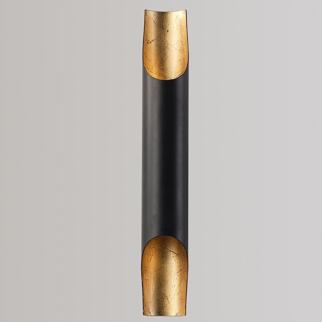 Applique Madison, nero opaco con interno dorato