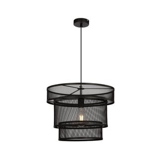 Lampada a sospensione industriale Chloe, nero opaco