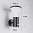 Moderna applique solare da esterno nera con sensore - Chandler