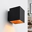 Applique moderna Fay in nero con interno dorato