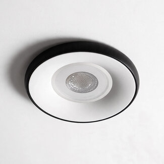 Faretto a incasso rotondo moderno Lana in nero e bianco
