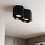 Faretto a superficie di design nero a 2 punti luce Ira