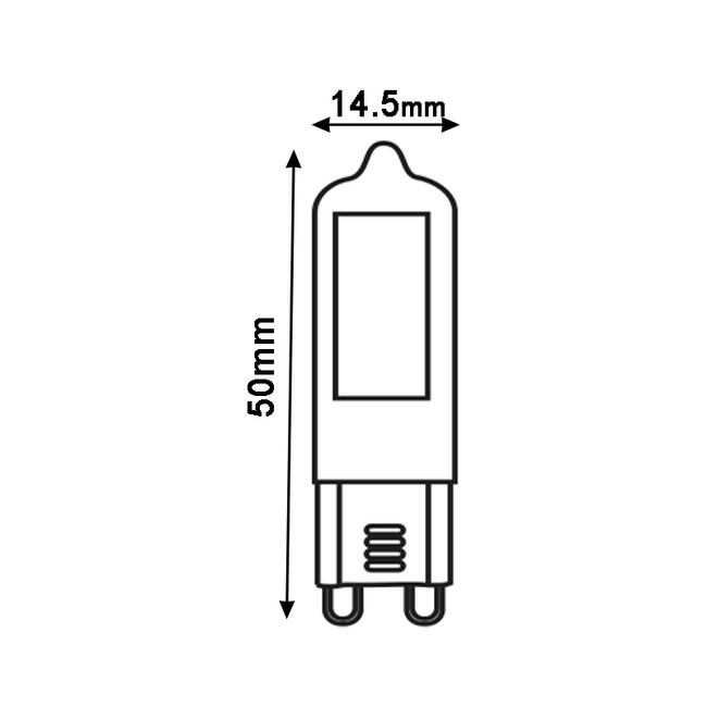 Faretto LED G9 da 2 watt (2700K)