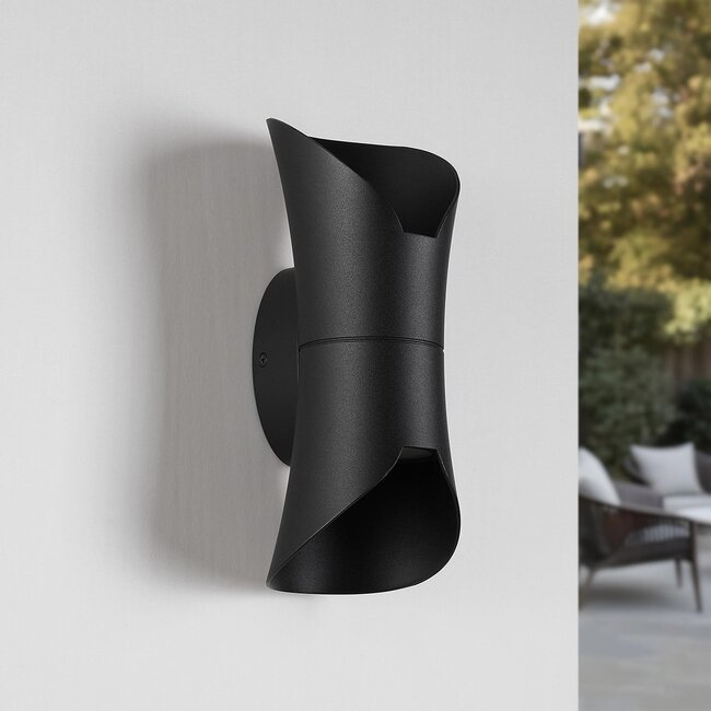 Applique da esterno di design Olympus - nero con LED integrato