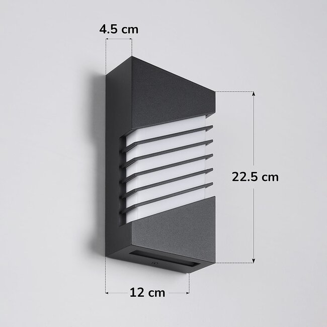 Applique da esterno Dane - nero con LED integrato
