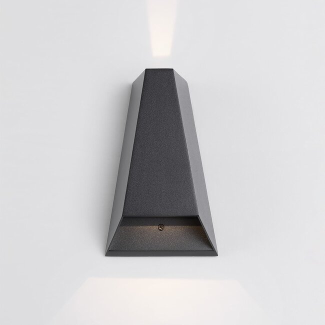 Applique da esterno di design Quinn - nero con LED integrato