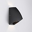 Applique da esterno di design a 2 punti luce Romy - nero con LED integrato