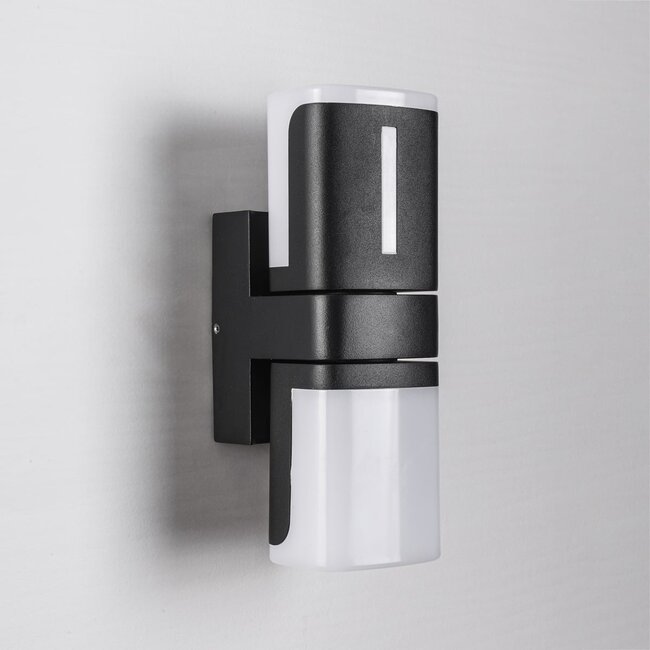Applique da esterno regolabile Bobby - nero con LED integrato