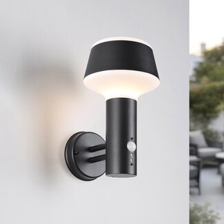 Applique da esterno industriale Max - con sensore in nero