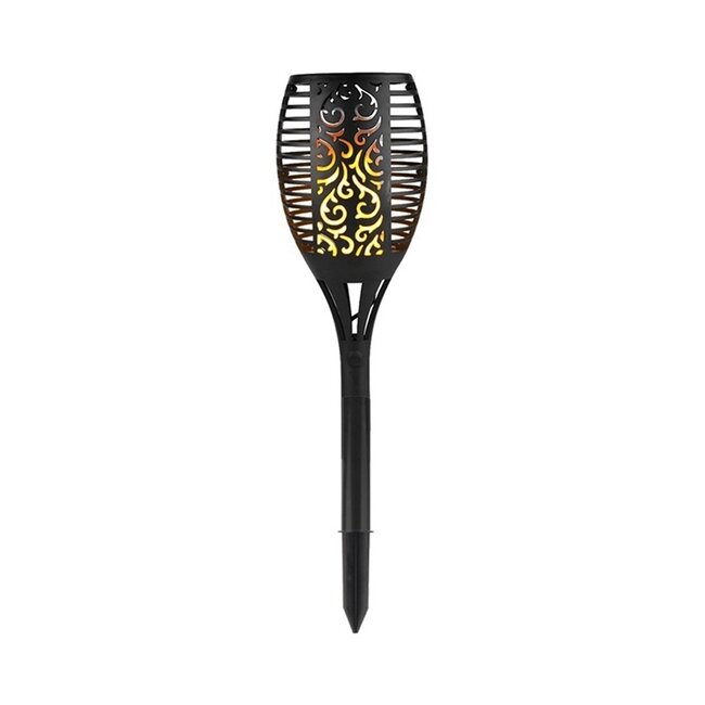 Fiaccola solare decorativa nera Cleo - Set di 2