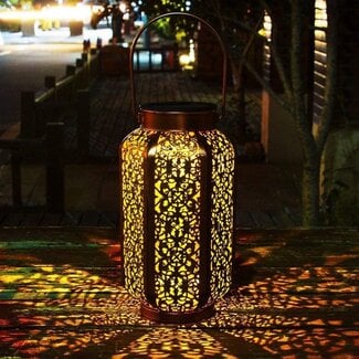 Lampada solare da tavolo Devi - bronzo con LED integrato