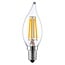 Lampadina LED a filamento E14 a candela colpo di vento dimmerabile trasparente 3,5 watt