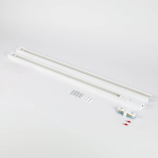 Kit base da 1,5 metri per illuminazione a binario monofase, bianco