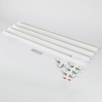 Kit base da 3 metri per illuminazione a binario monofase, bianco