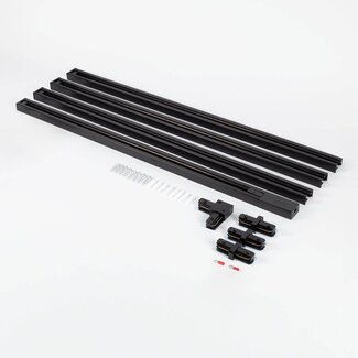 Kit base da 3 metri per illuminazione a binario monofase, nero