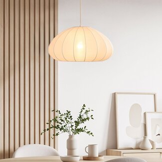 Lampada a sospensione in tessuto Mesh - beige