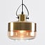 Lampada a sospensione Laure - sfera ampia in vetro ambrato art-deco