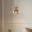 Lampada a sospensione Laure - vetro ambrato art-deco sferica
