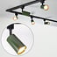 Set sistema a binario monofase da 3 metri con faretti Romain verde oliva