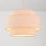 Lampada a sospensione Corra - beige con paralume in lino a strati
