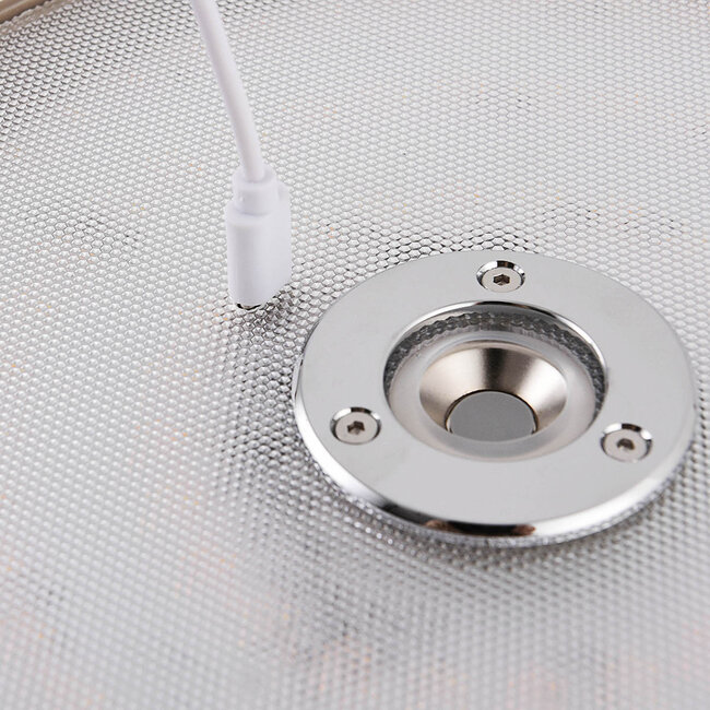 Lampada da tavolo ricaricabile Ariso con dimmer touch e luce regolabile - tortora