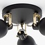 3-lichts moderne plafondlamp Laredo - mat zwart en goud