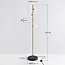 Lampada da terra Pippa a 4 luci in oro con vetro trasparente