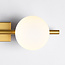Applique a 2 luci Tanem - sfere bianche e oro